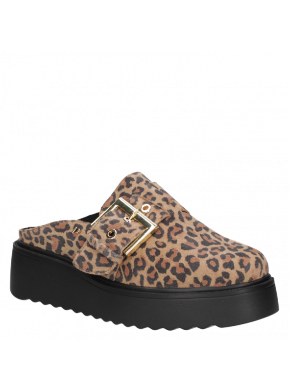 Sandalia Mujer G280 Pollini animal print